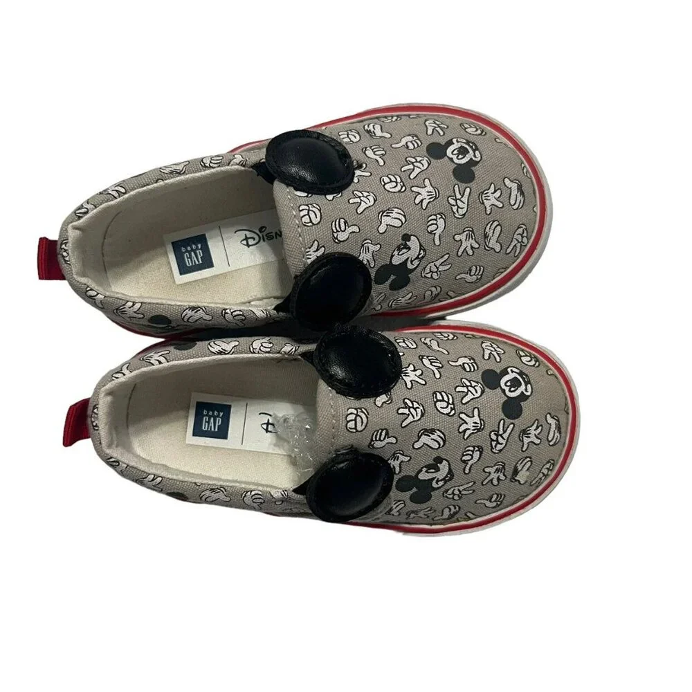 Baby Gap + Disney Sz 6 Mickey Mouse Slip-On Sneakers
